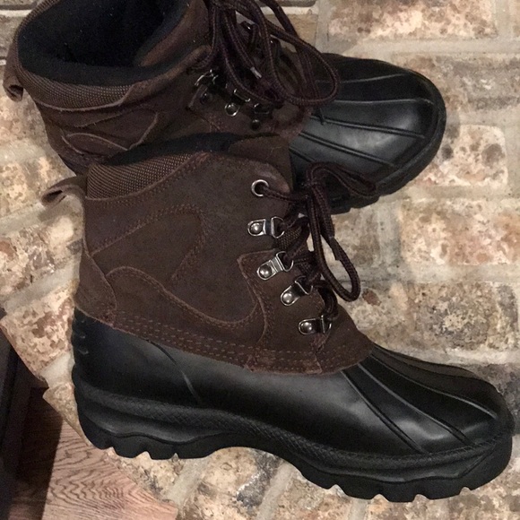 totes surface men's water resistant winter duck boots